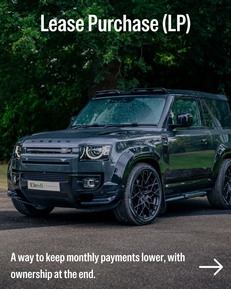 Lease Purchase car finance — lower monthly payments with ownership at the end, Elev8 Finance
